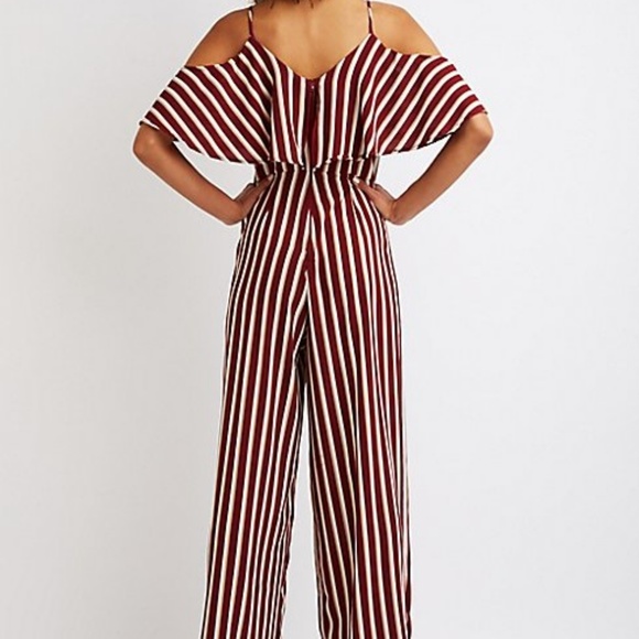 charlotte russe striped jumpsuit